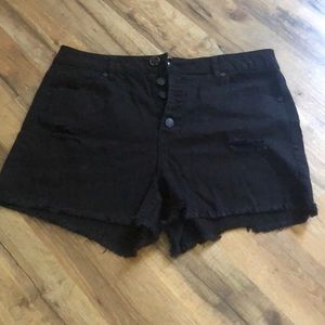 Ripped and Frayed Jean Shorts